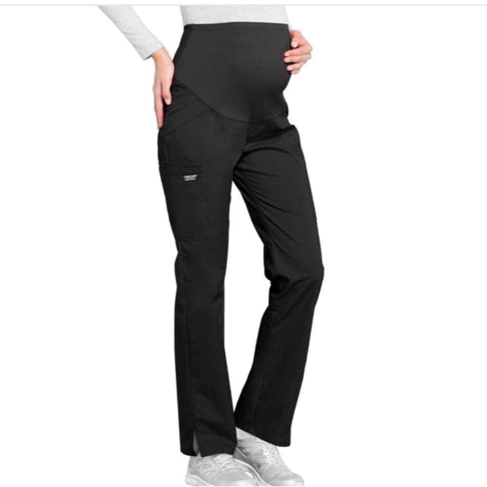 Cherokee Maternity Scrub Pants for Women- Black. Size Medium TALL